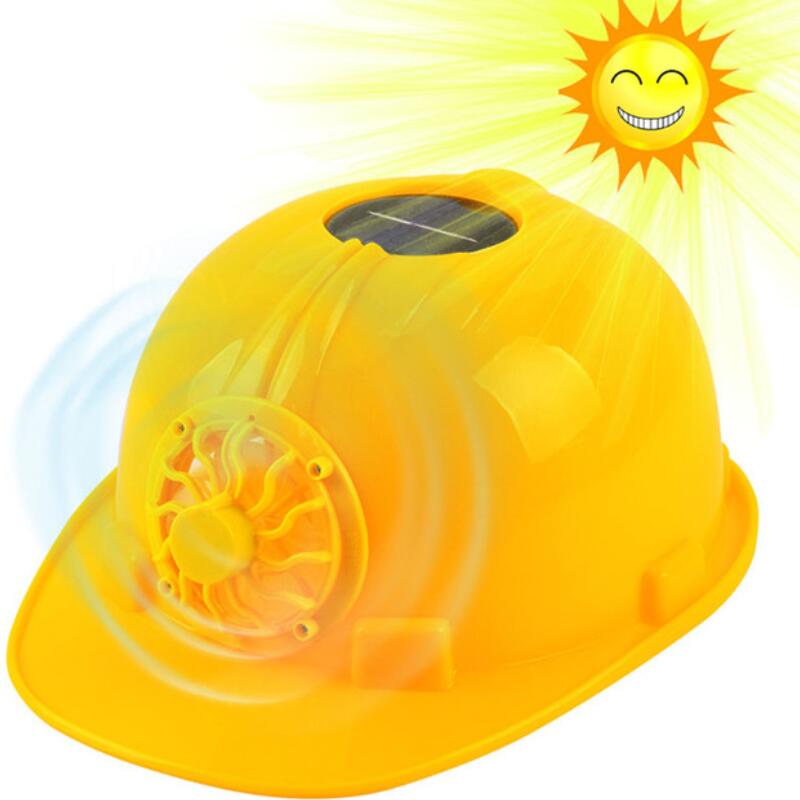 Solar Power Fan Helmet Outdoor Working Safety Hard Hat Construction Workplace ABS material Protective Cap Powered by Solar Panel