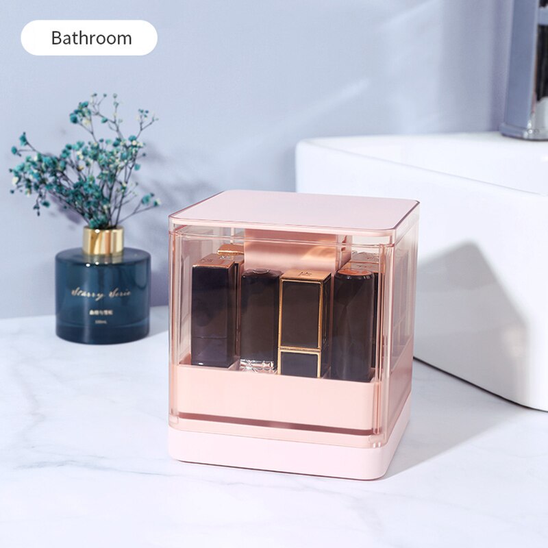Transparent Cosmetic Storage Rack Shelf Makeup Desktop Storage Case Dustproof Table Desk Cosmetic Holder Organizer 8/12 Grid