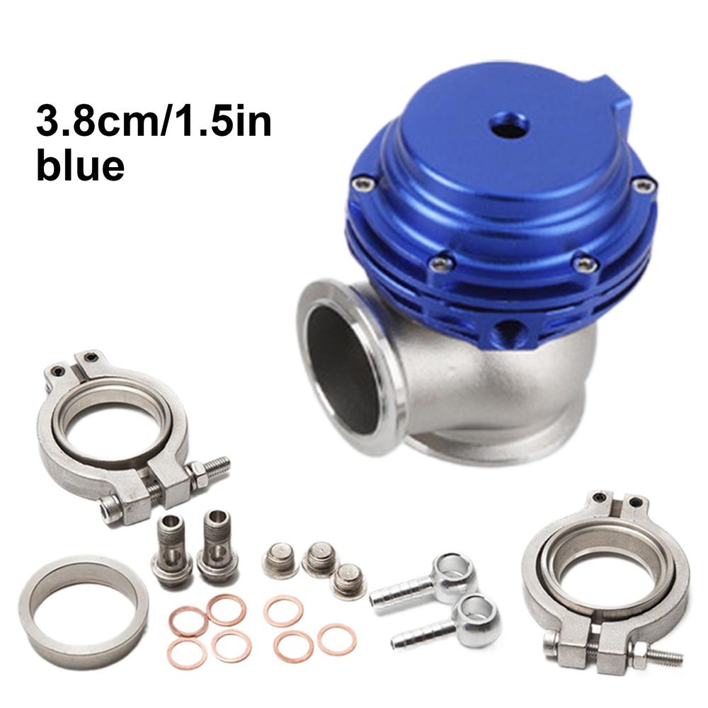 Turbo Wastegate External Wastegate Turbo 38MM Turbo Exhaust Manifold Turbocharger Waste Gate Valve External Wastegate Dump Pipe: Blue