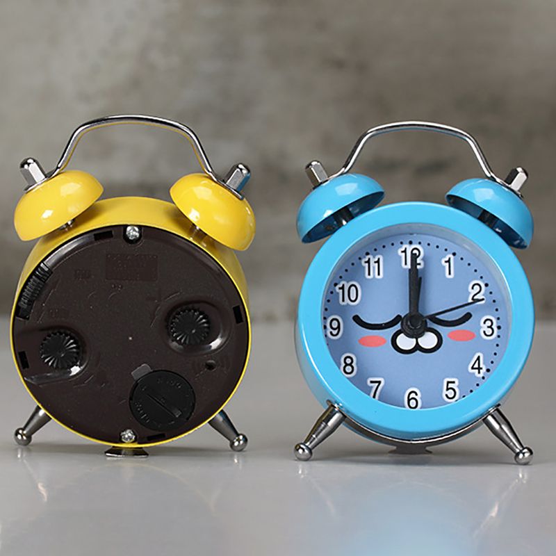 Popular Clock Small Bed Alarm Clocks Cute Mini Metal Small Alarm Clock Desk Alarm Clock Lovely Toy For Bedroom Home