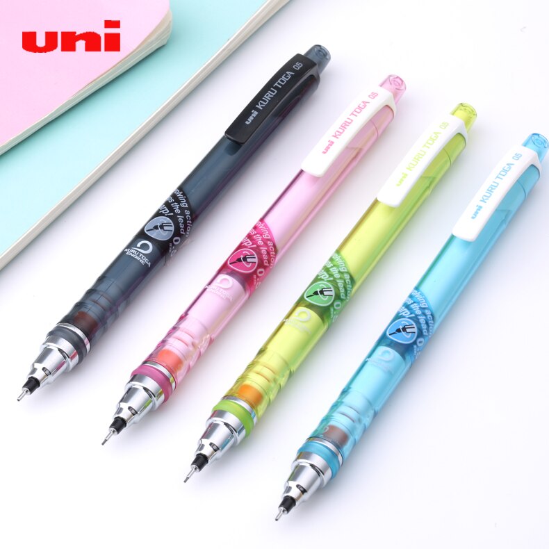 UNI KURU TOGA, lápices mecánicos de 0,5mm, rotación automática, Escuela Japonesa antirroturas, M5-450T de papelería