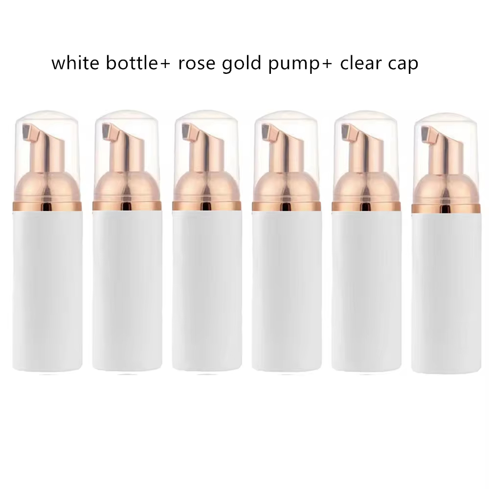 6 Teile/los 2 unzen/60 ml Kunststoff Schaum Pumpe Flasche Leere Gesicht Wimpern Kosmetische Flasche Reiniger Seife Spender für reinigung Schaum Flasche: Armee Grün