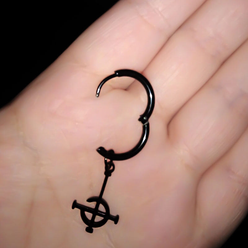 Pendientes góticos Ghost BC sin nombre, pendientes colgantes de acero inoxidable, banda Ghoul, Pope, máscara de emergencia, cartel Grucifix, pendiente de gota, joyería E1722