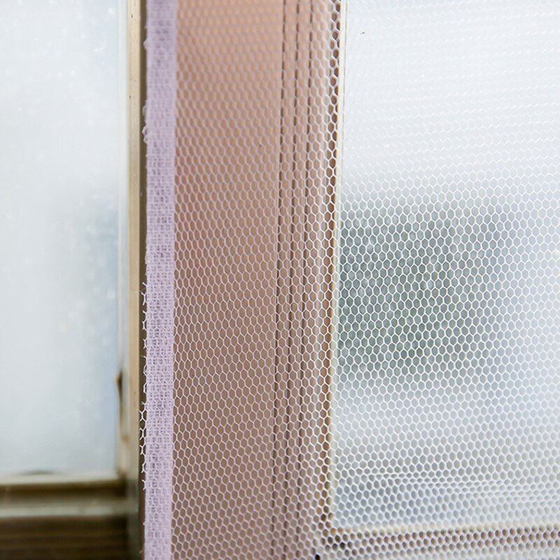 Red de malla para pantallas de ventana de Color blanco, mosquitera, malla para uso doméstico, red de protección contra mosquitos con cinta de Velcro