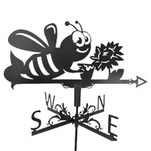 Veleta-indicador de dirección del viento para montaje en techo de granja, Kit de acero inoxidable, soporte para jardín al aire libre, giratorio de velocidad del viento: 8