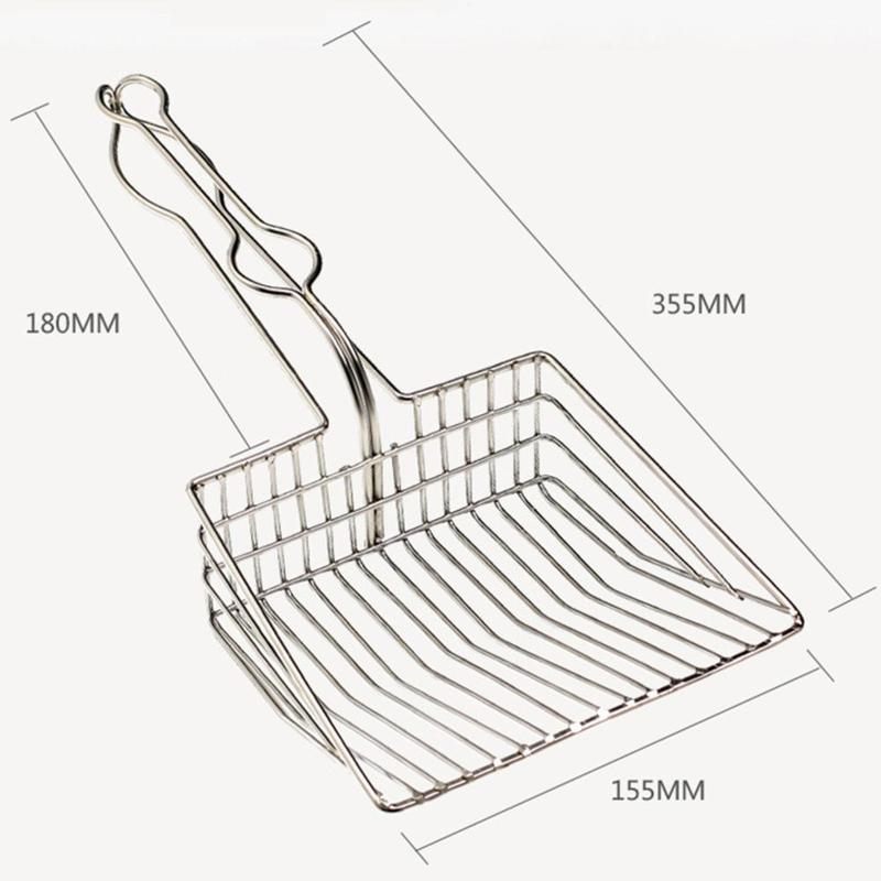 Metal jern hule kattegrus skovl katteholder kæledyr scoop værktøj rengøringsmateriel skovl scoop poop renere metal kæledyr pleje c  e4 g 0