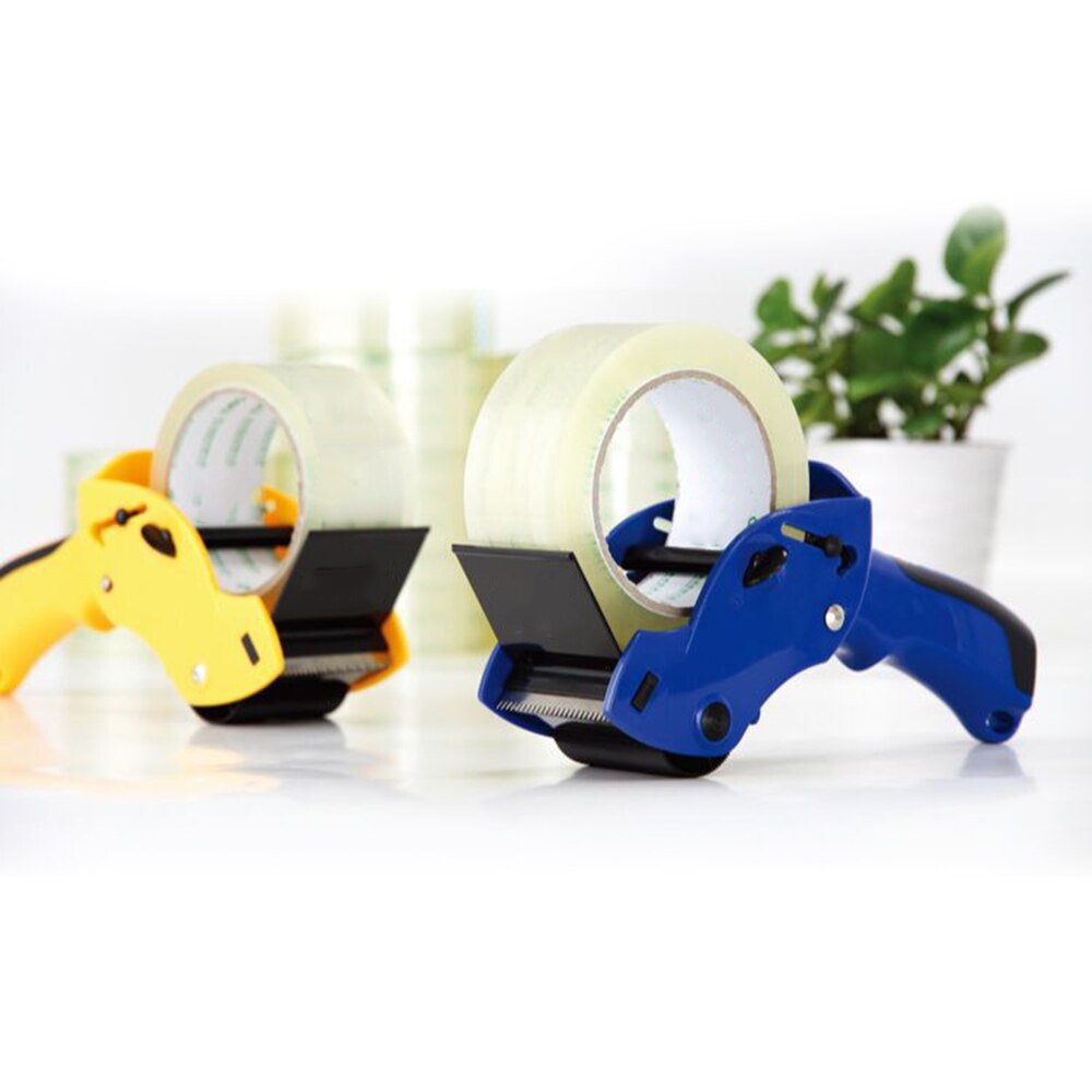 Taper Cutter Transparent Adhesive Tape Dispenser School Desktop Blue Washi Tape Holder Packing Dispenser Office Supplies