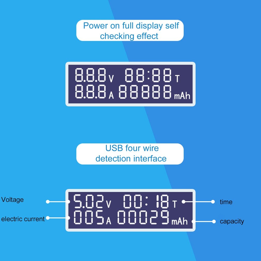 USB Tester DC Energie Meter 3V-9V Digital Voltmeter Voltimetro Volt Meter Energie Bank Wattmeter Spannung Tester arzt Detektor