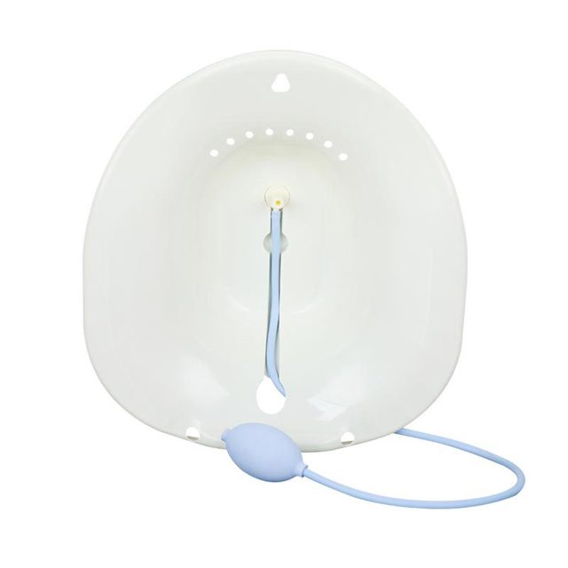 Bassin de siège de vapeur pour femmes enceintes, 1 pièce, tabouret naturel de santé, salle de bain vaginale, bassin de soins postopératoires: WHITE