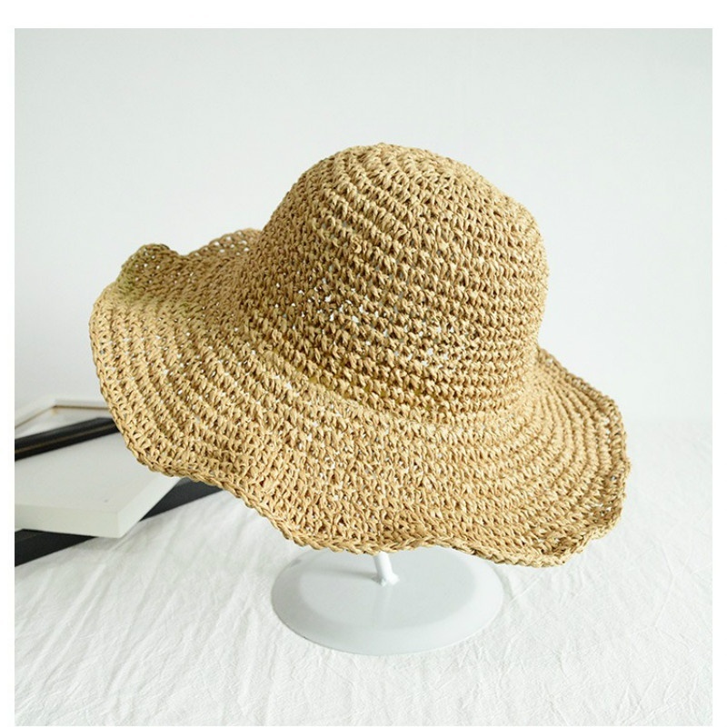 Hopfällbar halmhatt dam sommarutflykt #39 cool hatt havsstrandhatt tidvatten sommarhattar