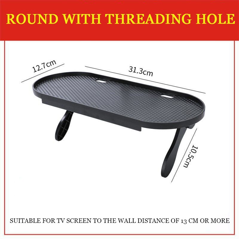 1/2PCS Adjustable TV Screen Top Storage Shelf Holder Computer Monitor Desktop Stand TV Rack Display Shelf Organizer Bracket: Blue