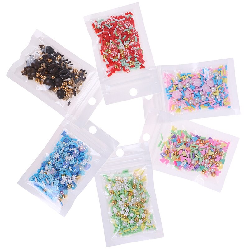 Neue 10g Gefälschte Streusel für Schleim zubehör Tonne Füllstoff DIY Flauschigen schleim Liefert schokolade Kuchen Nachtisch Schlamm Spielzeug
