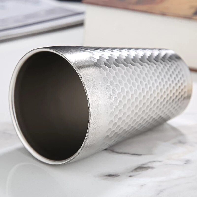 Insulation Anti-scalding Stainless Steel Cups Unbreakable Metal Drinking Beer Coffee Tea Cup Home Outdoor Activities BPA Free