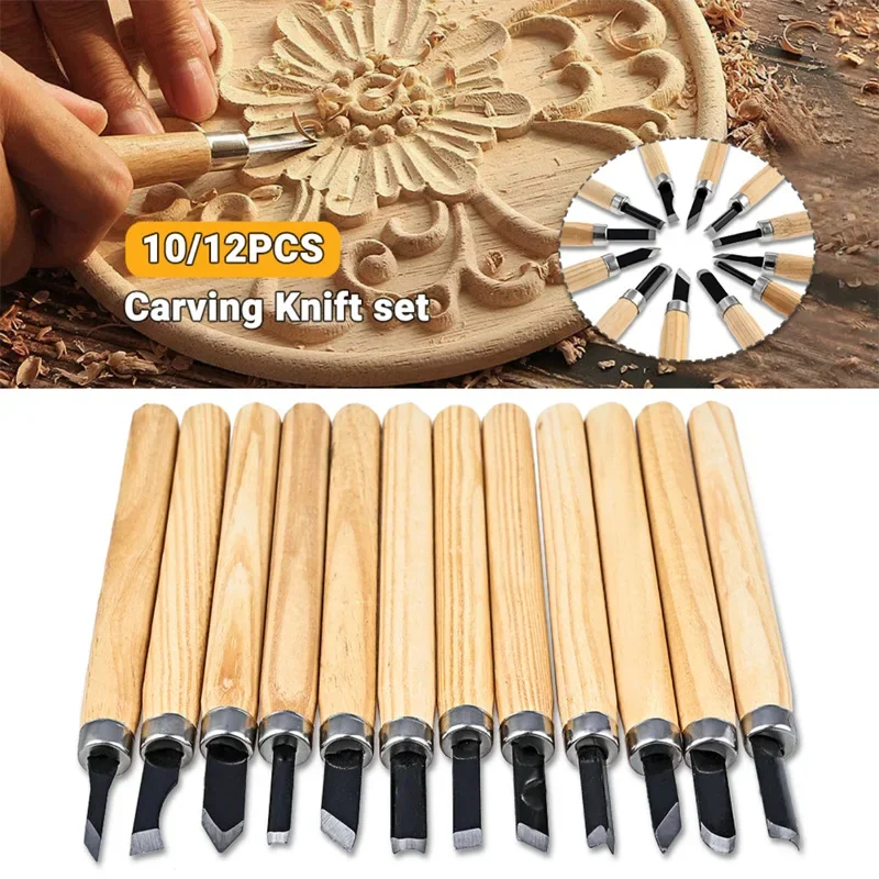 3-12 stücke Holz Carving Meißel Messer Hand Werkzeug Set Für Grundlegende Detaillierte Carving Holzarbeiter Gouges Holzbearbeitung Werkzeuge holzschnitt Bohren