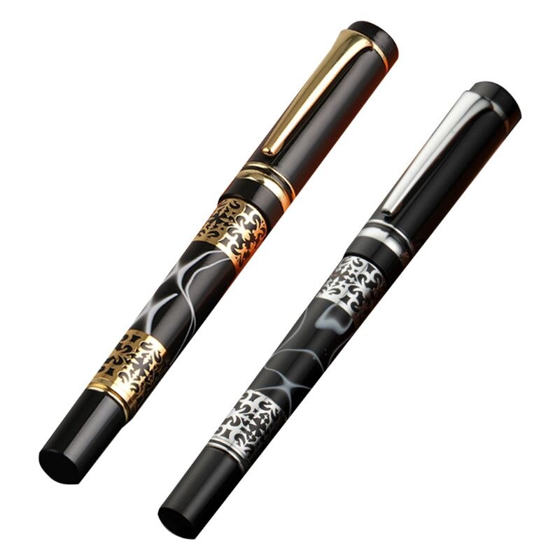 0.5mm Metal Ballpoint Pen Acrylic Marble Roller Ball Luxury Signature Writing Pens Office Stationery