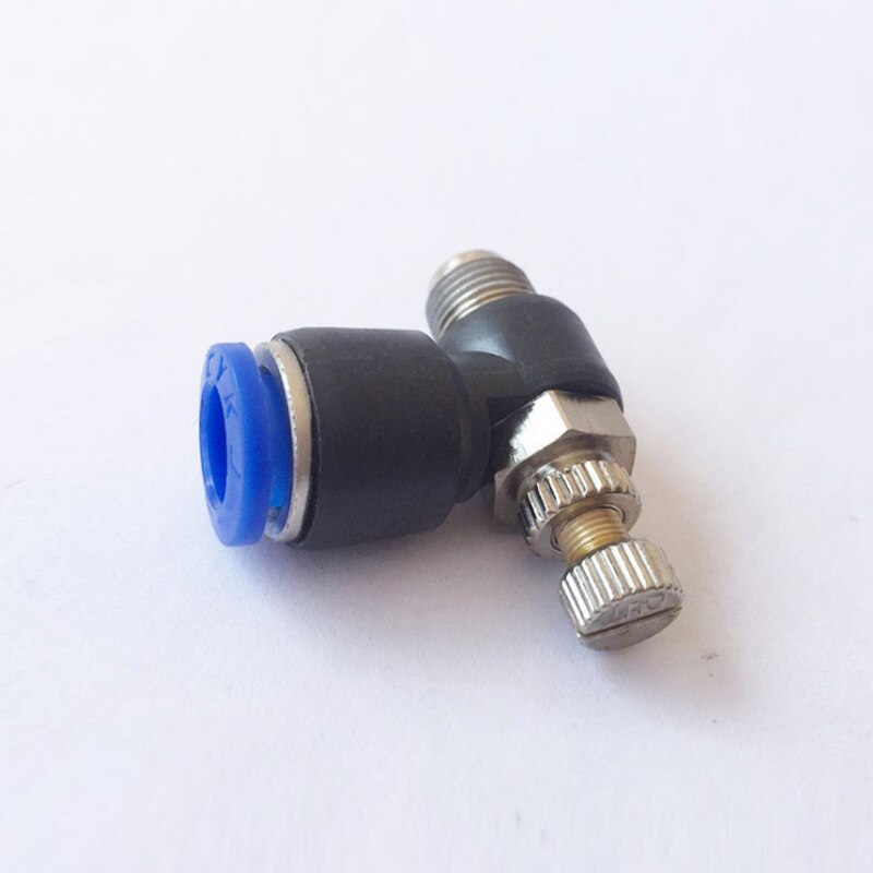 Pneumatic Speed Flow Controller 8mm 6mm 10mm 12mm OD Hose Tube 1/4&quot;BSP 1/8&quot; 3/8&quot; 1/2&quot; Male Gas Airflow Limit Valve Quick Fitting