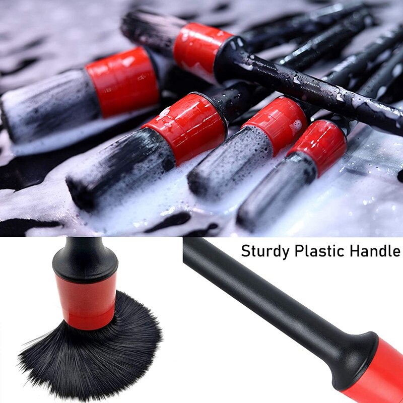 15 PCS Car Detailing Brush Set,Car Interior Cleaning Kit Includes Detail Brushes, Wheel Brush, Wheel Tire Brush Kit