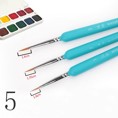 3 sztuk profesjonalne ręcznie malowane hak linii pędzelek robić zdobień w porządku akwarele robić rysowania malowania szczotka dla studentów szkoły sztuki piśmienne: 5