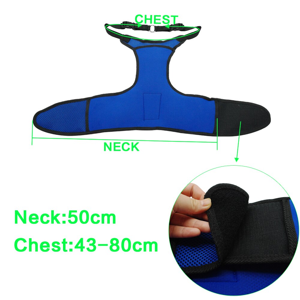 Summer Cooling Dog Harness Mesh Padded Vest For Large Dogs With 3 Pack Of Frozen Gel Blue Color