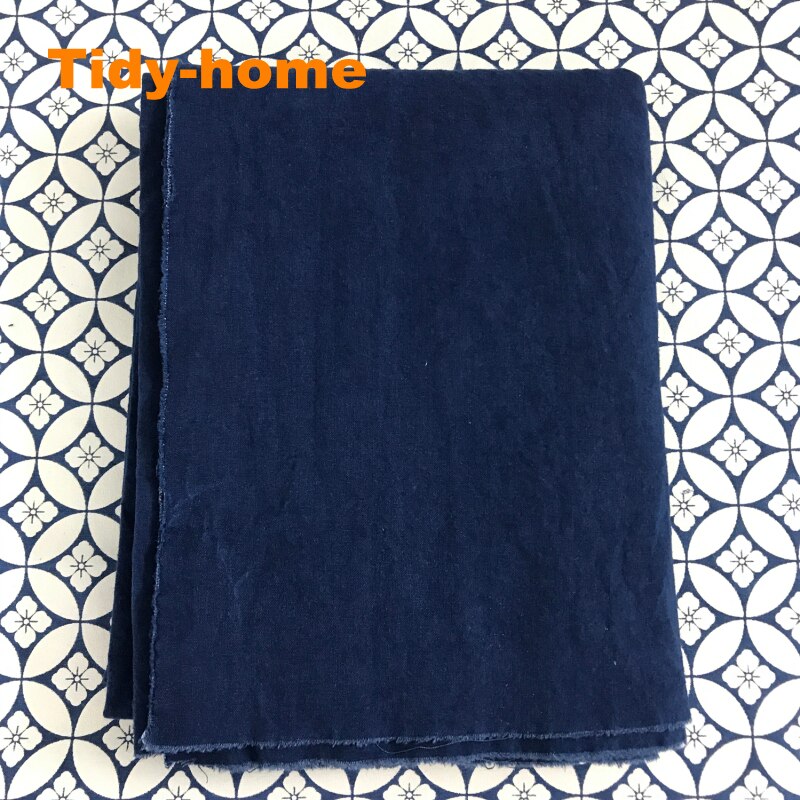 Tela de algodón 100% para manualidades, tinte azul, Natural, planta teñida, Indigo Sashiko, 150cm de ancho: Dark Blue