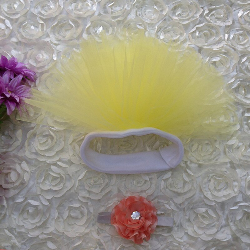 0-3 m tutu rok baby is 12 soorten kleur van een buste van nepotisme hoofdtooi bloem mode creatieve fotografie kleding pictures: YELLOW