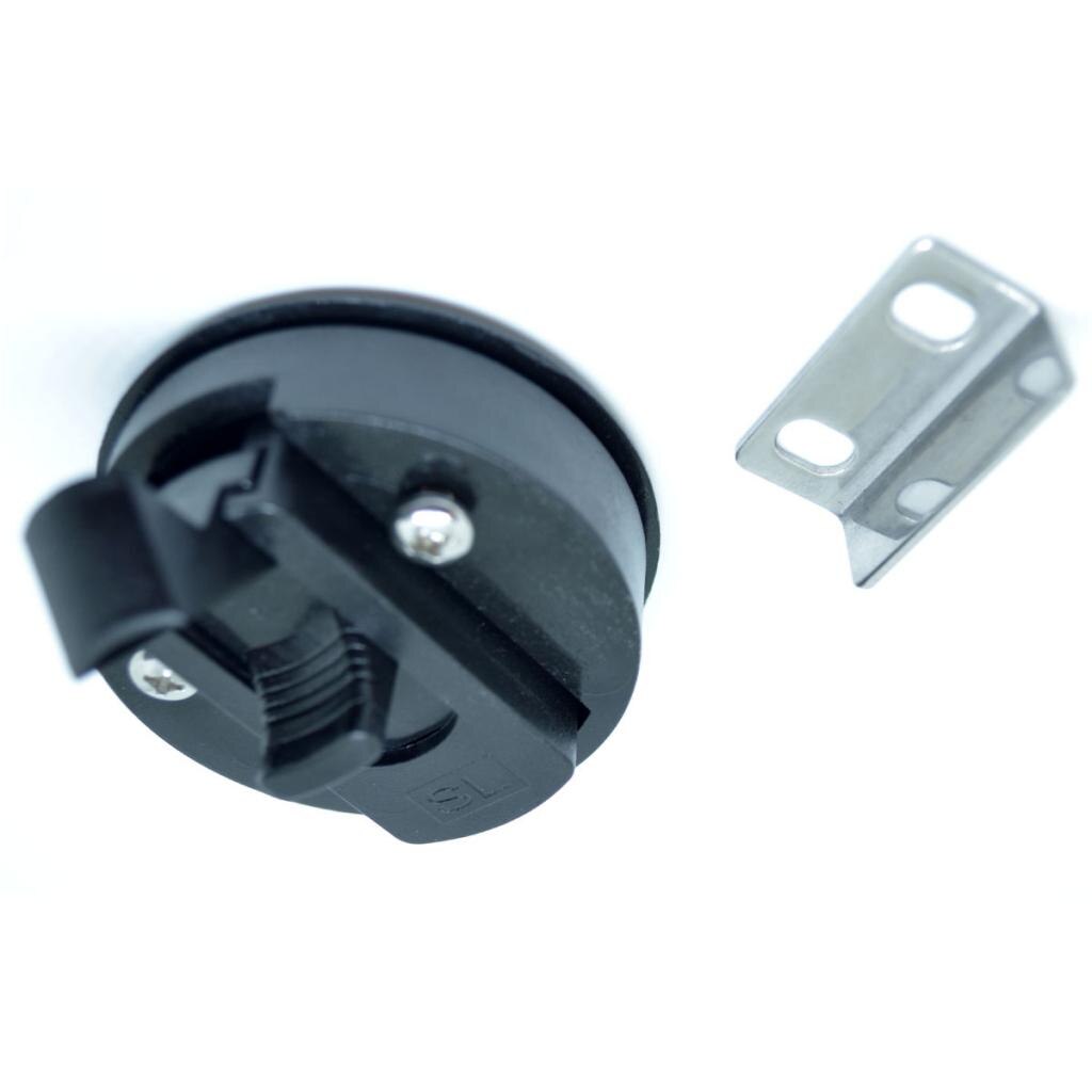 Marine Boat 2 inch 50mm Round Flush Mount Pull Hatch Latch Lift Handle, Black