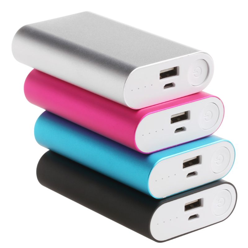 Aluminium 5V 2A Power Bank Fall Kit 3X 18650 Batterie Ladegerät Box für Handy