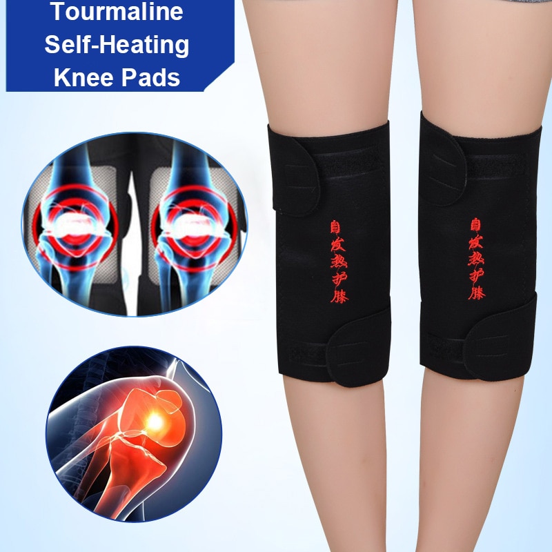 1 Paar Toermalijn Zelf Verwarming Knie Pads Magnetische Therapie Kniebrace Ondersteuning Pad Pijnbestrijding Artritis Patella Knie Mouwen Pads