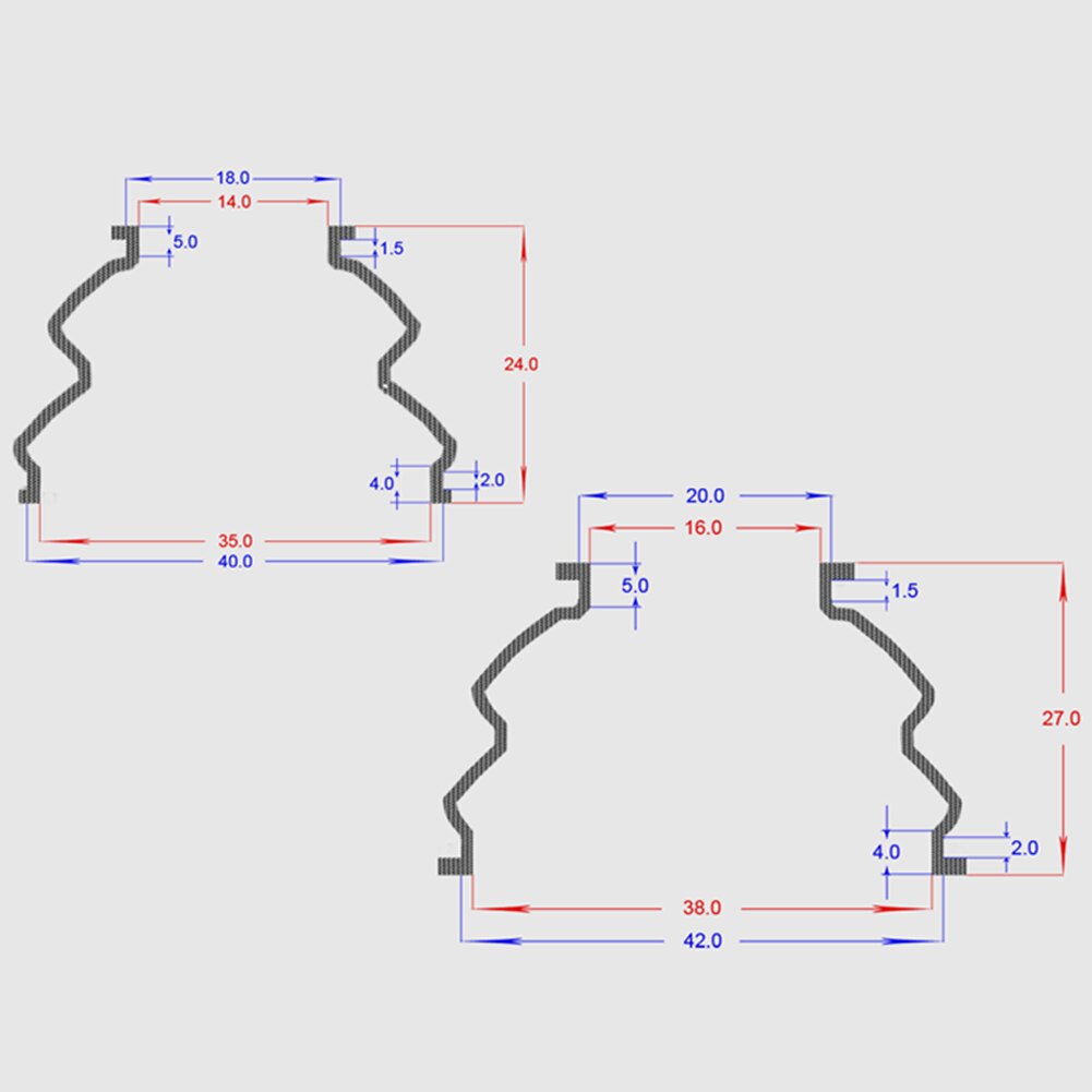 4Pcs Universal Rubber Ball Joint Rubber Dust Boot Covers Track Rod End Set Kit Car &amp; Truck Part Brand