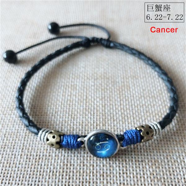 Twelve Constellation Anklets Jewelry Men Leg Bracelet Feet Accessories Male Ankle Bracelet enkelbandjes sieraden: TFJL049-7