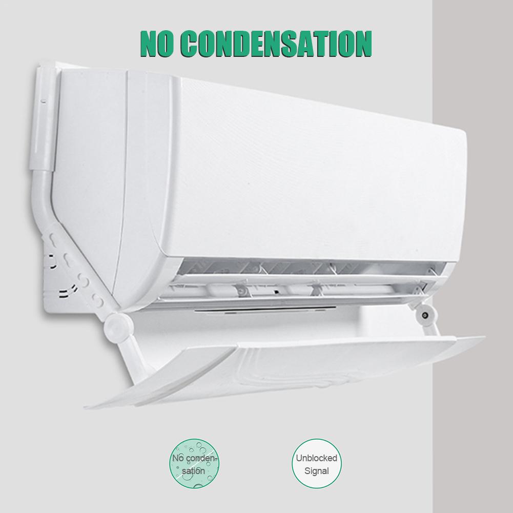 Anti Direct Blowing Retractable Air Conditioner Shield Cold Air Conditioner Wind Deflector Baffle Guide Cover For Home Accessori: White