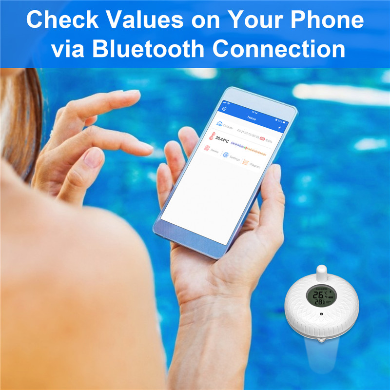 INKBIRD – thermomètre flottant étanche, capteur de température, compatible Bluetooth, pour piscine, spa, Aquarium et étangs de poissons