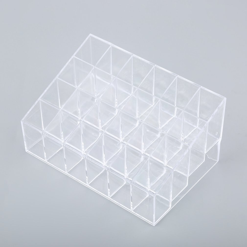 Transparent Multifunctional Home Bedroom Lipstick Stand Case Cosmetic Makeup Tools Organizer Holder Plastic Box