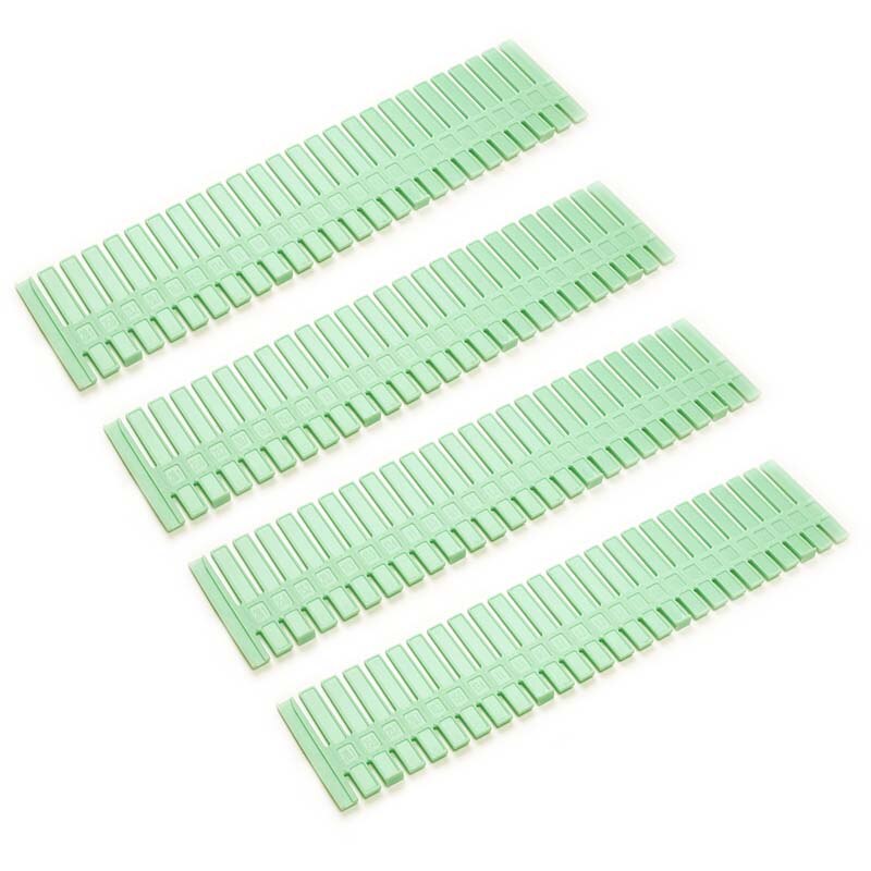 2/4 stk plast diy gitter skuffe justerbar separator skilleskab diy gitter husholdningsartikler opbevaring arrangør værktøjer: 4 stk-grøn