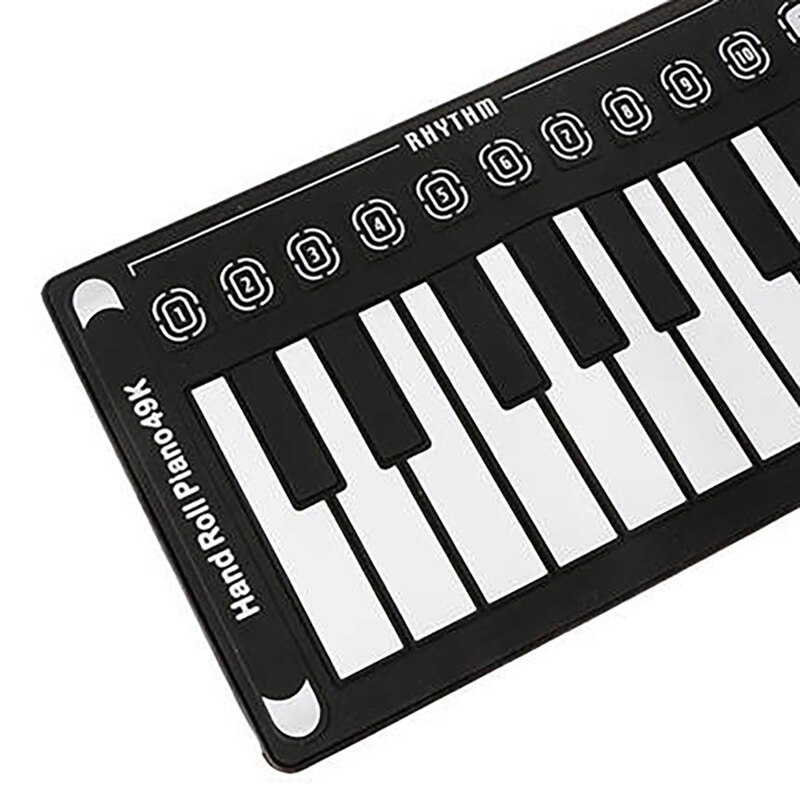 Aufrollbares klavier mit 49 tasten, tragbares keyboard für kinder, anfänger, familien, reisen und erwachsene