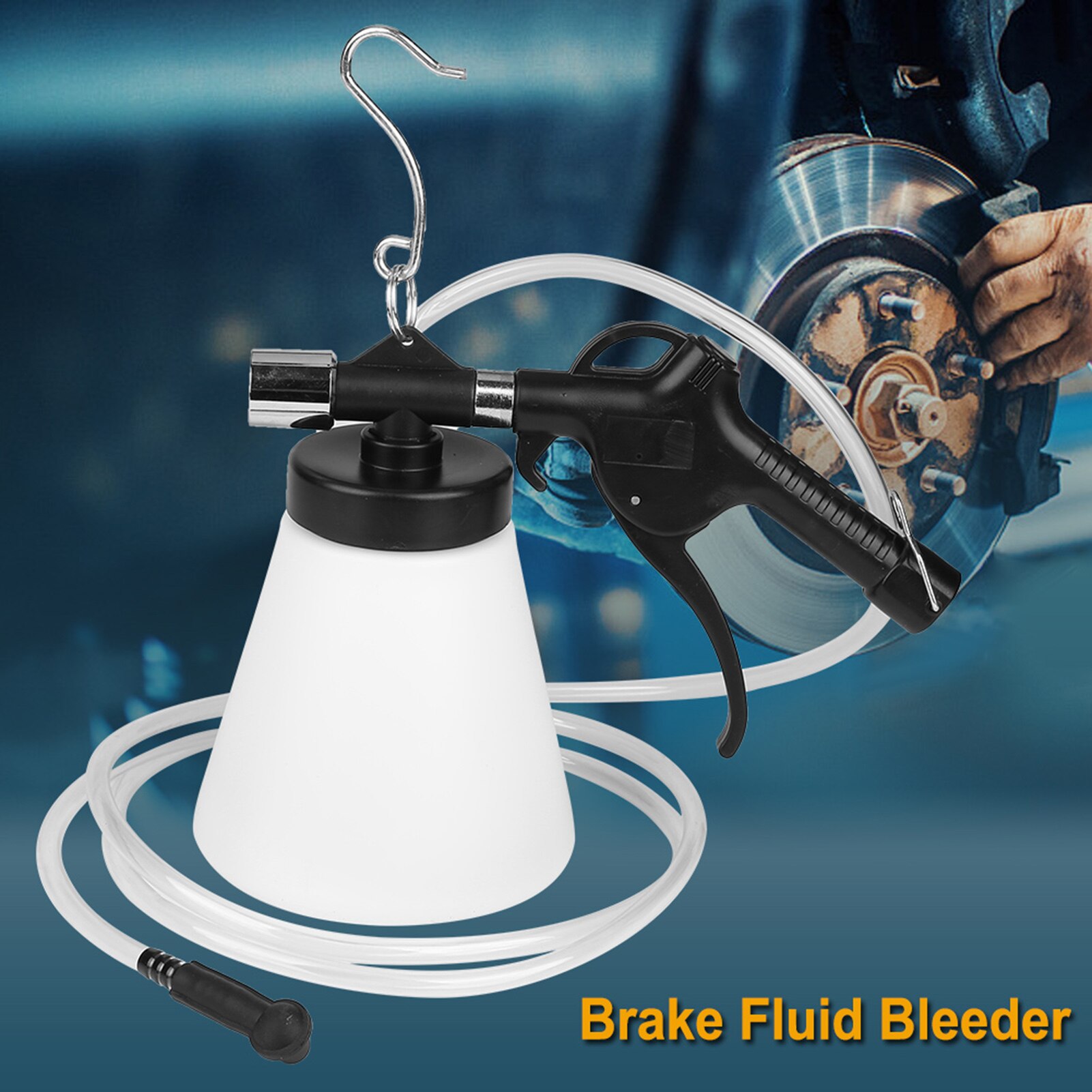 Vacuum Brake Fluid Bleeder - Hanging Hook and Locking Trigger Pneumatic Brake Fluid Bleeder Tool Car accessories