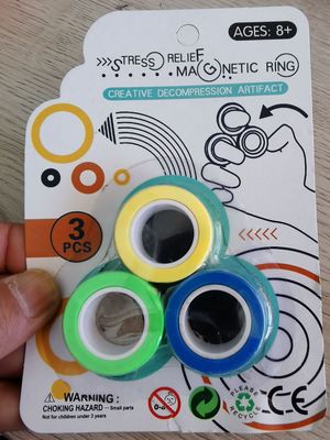 Grappige Fidget Spinner Magnetische Ringen Magnetische Armband Ring Unzip Speelgoed Anti Stress Figet Speelgoed Hotwhells Stress Reliever Speelgoed: B
