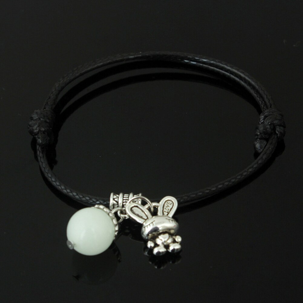 Moda luminosa grânulo folha pingente pulseira homens trançado corda corrente casal o ano de nascimento pulseira para mulher estudante jóias: 06