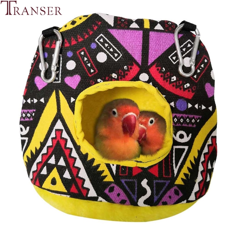 Transer-Cage à oiseaux en peluche | Toile imprimée, lit pour animal domestique, petite maison, perroquets, nid de Hamster, produits pour animaux de compagnie, 201