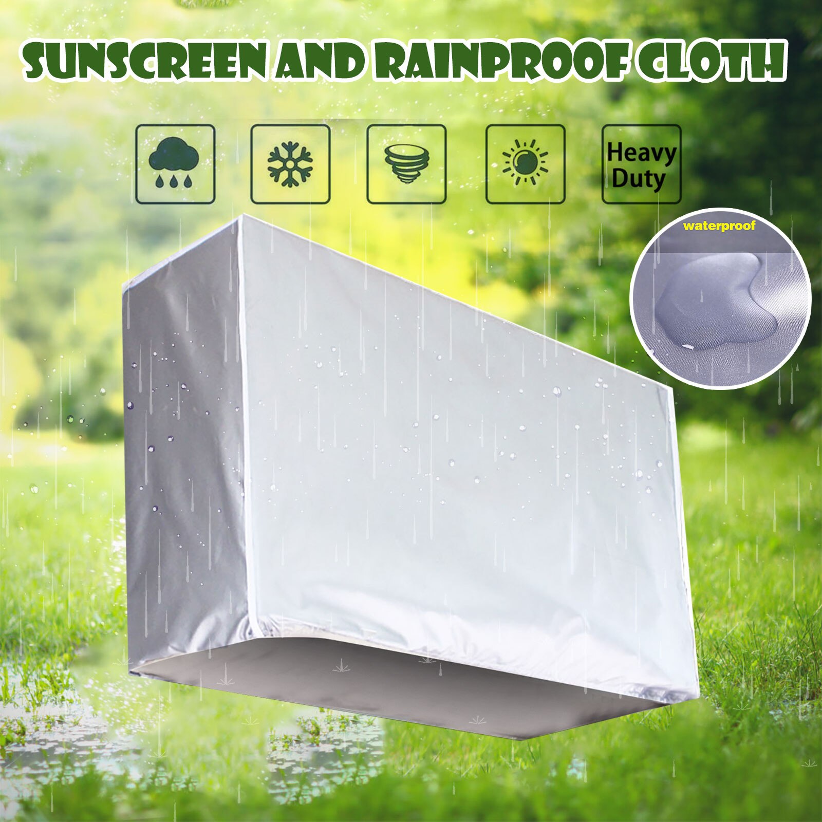 4 Maten Outdoor Airconditioning Cover Airconditioner Waterdicht Reiniging Cover Wassen Anti-stof Anti-Sneeuw Cleaning Cover