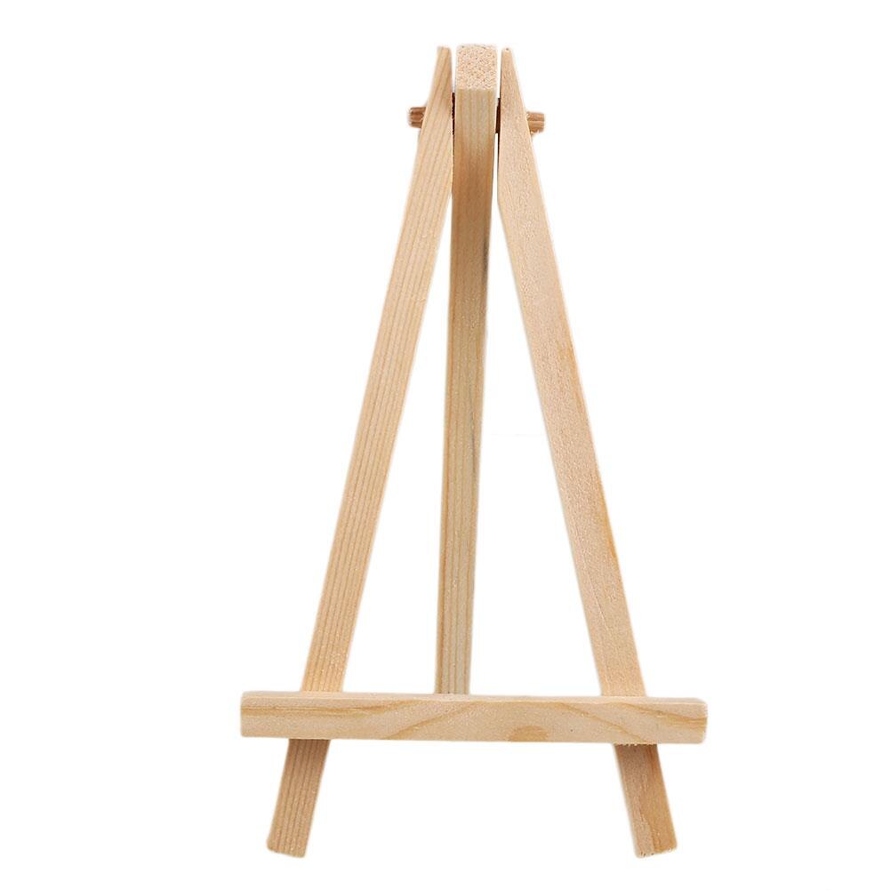 Kunstnerpennbørster 15.5*8.5*1.6cm trefarge staffeli 10 stk mini håndverkstre vise stativ maling etter nummer holder rekvisita