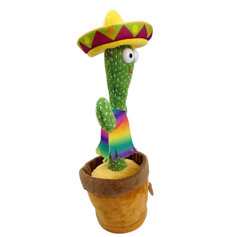 Dansen Cactus Elektronische Cactus Speelgoed, Elektronische Trillingen Dansen Cactus, Zingen En Swingende Stro Hoed Potplanten