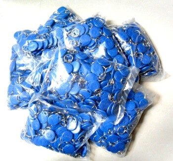 100pcs 125Khz RFID Proximity ID Card Keyfobs,Access Control Card Rfid Tag Blue