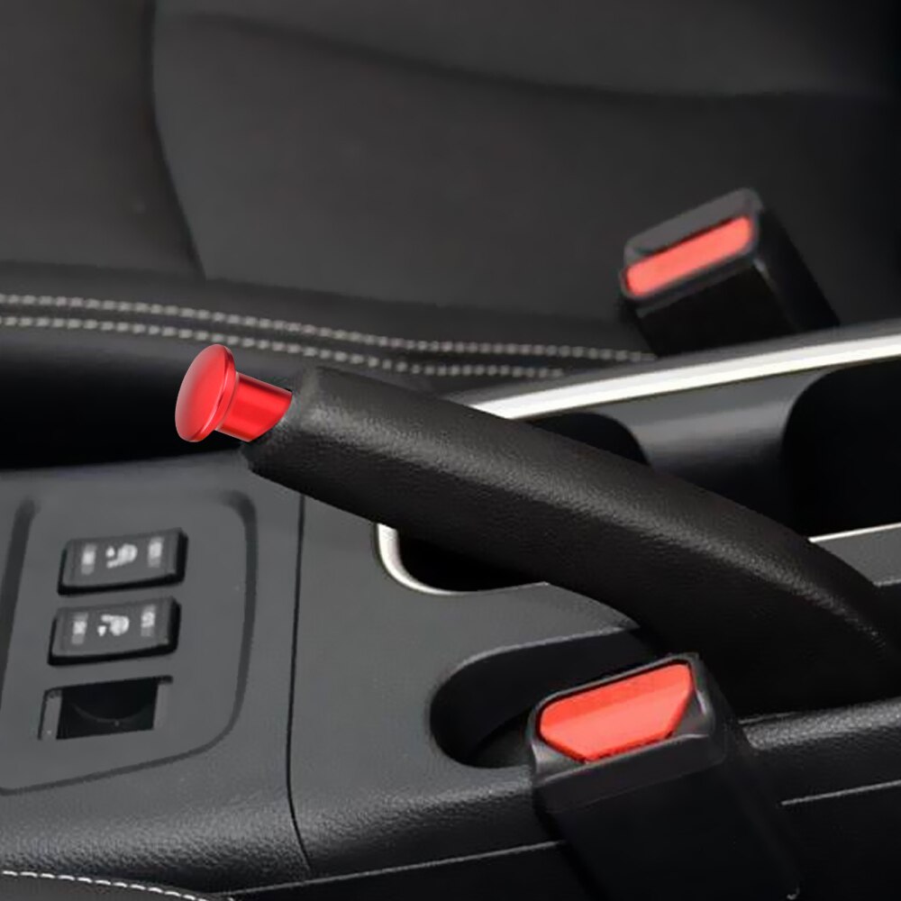 Universal 1 Uds manija freno de mano cubierta de emergencia Botón de mano freno botón cubierta de botón accesorios de coche estilo de coche para carreras de coches