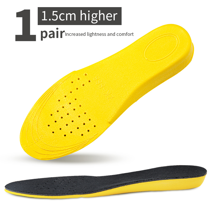 Vrouwen Hoogte Toename Binnenzool Sjablonen Voor Voeten Memory Foam Wedge Inner Inserts Schoenen Vrouwelijke Verhoog Pad Groeiende Sole Inlegzolen: Bruin