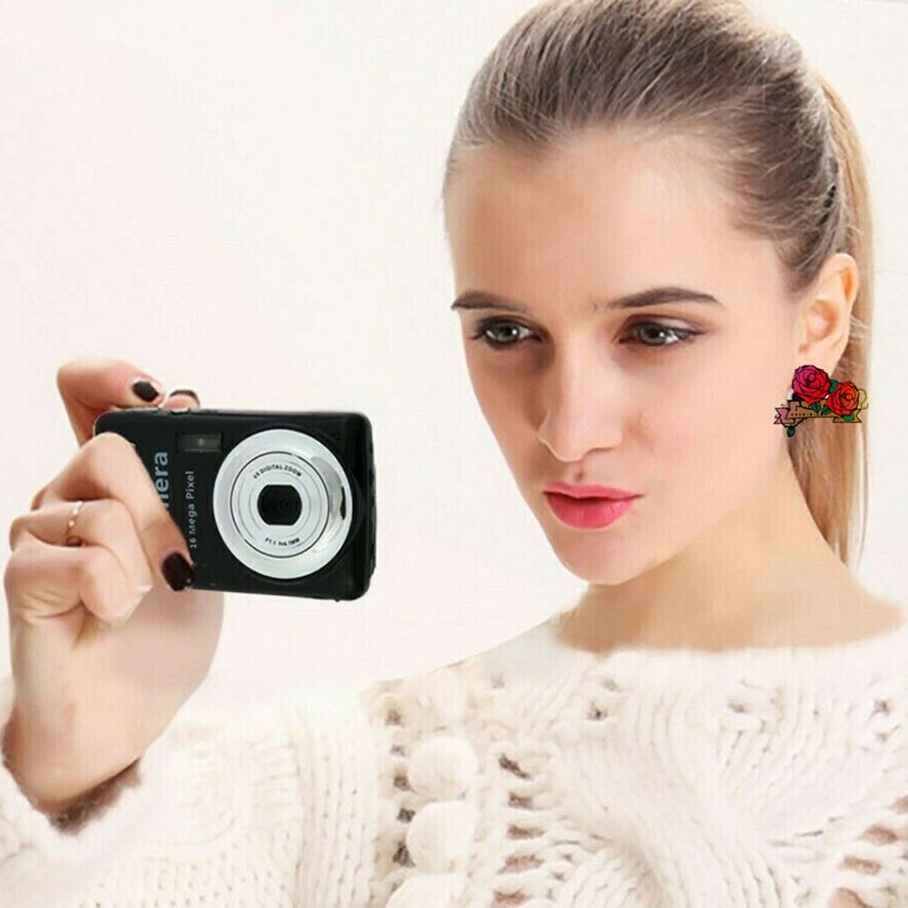 2.4 Inch Handheld Digital Camera Travel 16 Megapixels Portable Easy Apply High Definition Mini TFT LCD Durable Black Practical