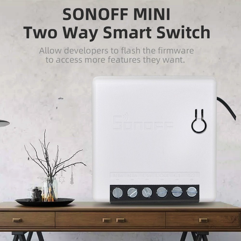 Itead sonoff mini basic gjør-det-selv wifi-bryter 2ch- veis smart bryter timer lysbryter stemme fjernkontrollmodul arbeid med alexa