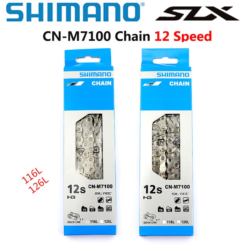 Shimano SLX CN M7100 Chain 12 speed with Quick Link 116L 120L 126L 12-Speed Mountain Bike Bicycle Chain M7100 MTB 12S