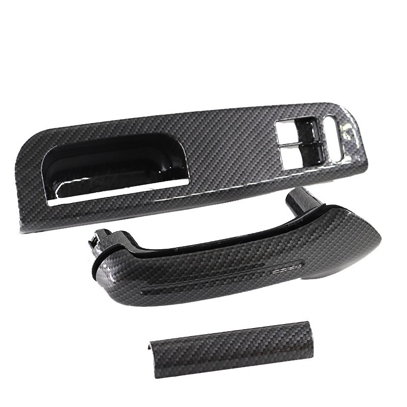 Manija de agarre de fibra de carbono para puerta de coche VW GOLF 4 PASSAT, manija de acceso para PANEL de puerta interior, color negro