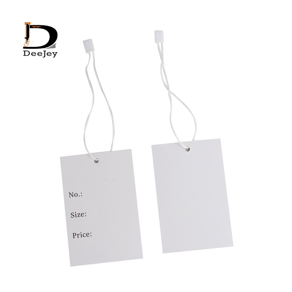 200 unids/lote de etiquetas colgantes para ropa, zapatos, bolsas, 4,5x8cm, aplicación universal para inventario: No with cords